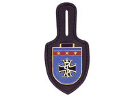 Emblema relativo à promoção do bolso do couro do presente 3D, porta-chaves elegante com chapeamento de ouro