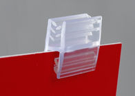 Braçadeiras transparentes personalizadas do suporte do PVC do conector do sinal do grampo do dobro do suporte do sinal