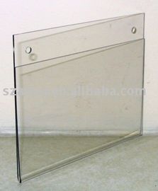 suporte acrílico lateral dobro do sinal, suporte do menu