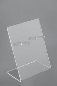 Suporte acrílico do sinal do tampo da mesa transparente, suportes plásticos claros do sinal