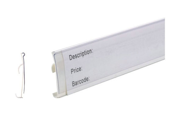 Os dados descascam, preço de retalho feito sob encomenda que indica o suporte de etiqueta plástico claro do PVC para a loja, supermercado 31239