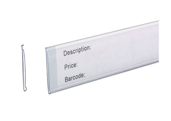 Suporte de etiqueta plástico claro, suportes de etiqueta da tira do canal, etiqueta de preço de mercado super plástica 31242 do PVC da cor feita sob encomenda