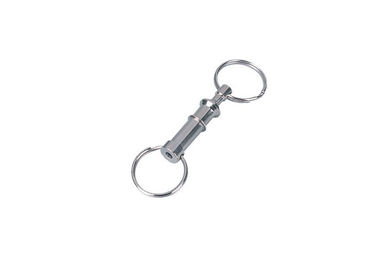 A tração dobro, empurra a porta-chaves separada, fio de aço Keychains relativo à promoção 30598