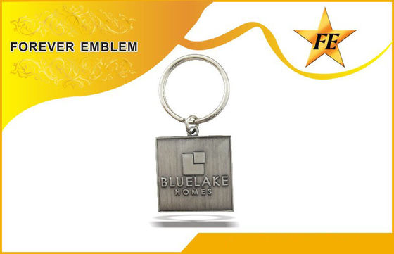Ferro Keychains relativo à promoção quadrado liga de zinco do esmalte para presentes do aniversário
