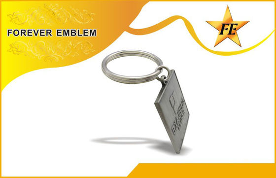 Ferro Keychains relativo à promoção quadrado liga de zinco do esmalte para presentes do aniversário