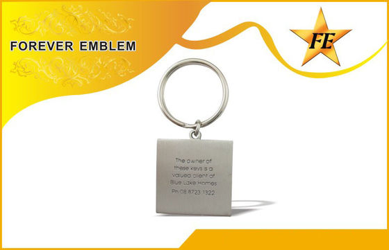 Ferro Keychains relativo à promoção quadrado liga de zinco do esmalte para presentes do aniversário