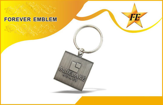 Ferro Keychains relativo à promoção quadrado liga de zinco do esmalte para presentes do aniversário