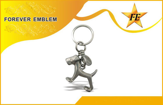 Ferro inoxidável, 3D metal de alumínio Keychains relativo à promoção com revestimento antigo do chapeamento