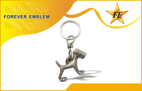 Ferro inoxidável, 3D metal de alumínio Keychains relativo à promoção com revestimento antigo do chapeamento