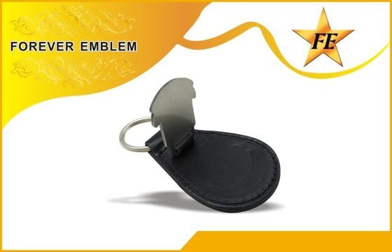 Genuíno, plutônio, PVC Keychains relativo à promoção de couro com logotipo feito sob encomenda do metal
