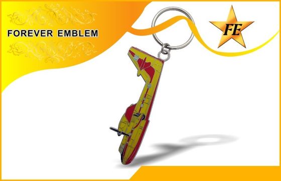 Metal feito sob encomenda impresso bronze Keychains relativo à promoção com chapeamento de ouro