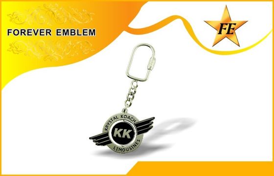 Metal feito sob encomenda liga de zinco Keychains relativo à promoção com chapeamento de níquel