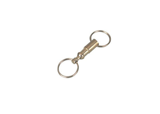 Porta-chaves dobro separada de bronze do impulso e da tração, Keychains relativo à promoção de aço 30596