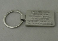 chapeamento de prata enevoado liga de zinco de 3D Keychain para portas-chaves do carro