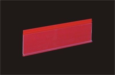 suporte de dados plástico vermelho para prateleiras, suporte de 25mm do preço da prateleira de loja do PVC