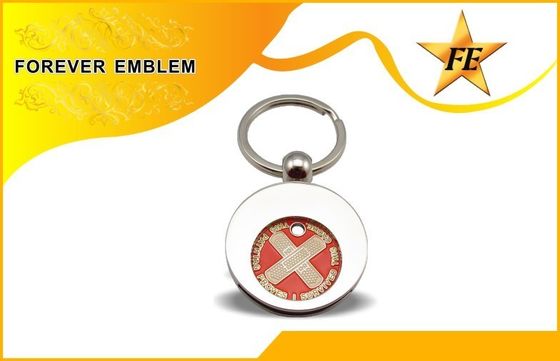 Keyring da moeda do trole do supermercado e suporte Keychain da moeda com LOGOTIPO feito sob encomenda