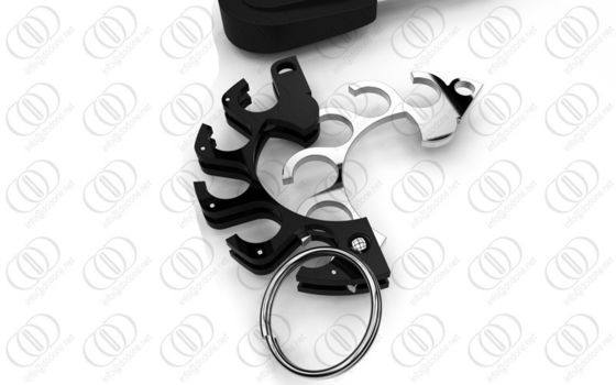 abridor de garrafa de aço inoxidável do suporte da chave de 316L Keychain