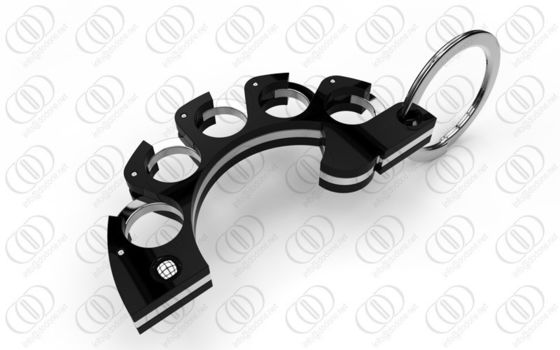 abridor de garrafa de aço inoxidável do suporte da chave de 316L Keychain