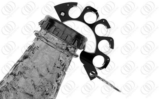abridor de garrafa de aço inoxidável do suporte da chave de 316L Keychain