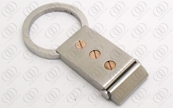 O ouro de Rosa parafusa o suporte chave de aço inoxidável Keychain dos acentos para homens