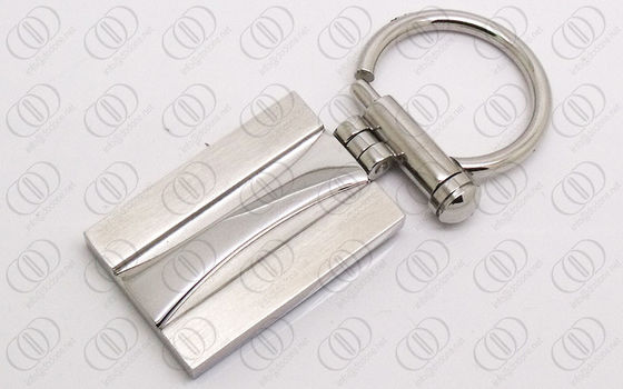 Suporte de aço inoxidável lustrado de Keychain dos tons com estrutura do parafuso, keychains engravable