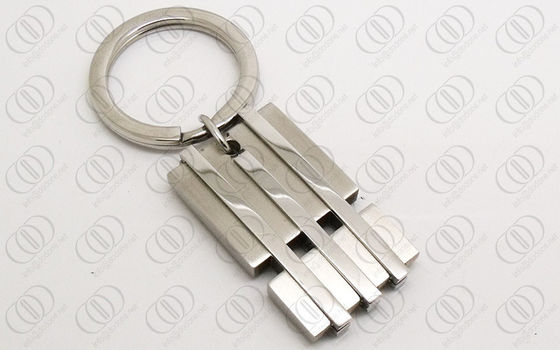 Revestimento lustrado de Keychain e escovado brilhante de aço inoxidável de prata à moda