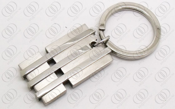Revestimento lustrado de Keychain e escovado brilhante de aço inoxidável de prata à moda