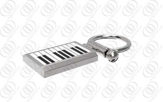 suporte de aço inoxidável da chave de 316L Keychain com projeto do teclado de piano