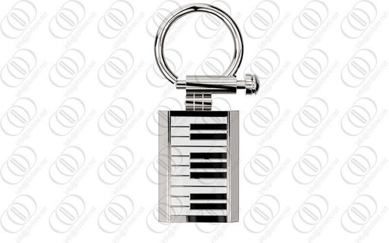 suporte de aço inoxidável da chave de 316L Keychain com projeto do teclado de piano