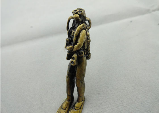 Porta-chaves completa do relevo do metal, peltre Keychain relativo à promoção com chapeamento de ouro antigo