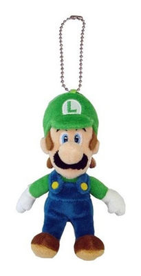 Grampo super azul e verde da trouxa do bicho de pelúcia de Keychain do luxuoso de Mario