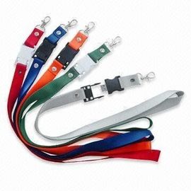 Memória Flash de USB do plástico/poliéster da correia com impressão personalizada do logotipo