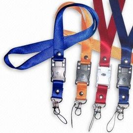 Memória Flash de USB do plástico/poliéster da correia com impressão personalizada do logotipo