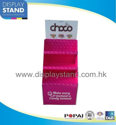Ponto de suportes de exposição do assoalho do cartão do Dumpbin do assoalho da compra para doces