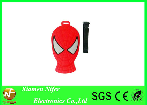 O divertimento personalizou a etiqueta de borracha da bagagem do PVC do projeto feito sob encomenda do superman da novidade da etiqueta da bagagem